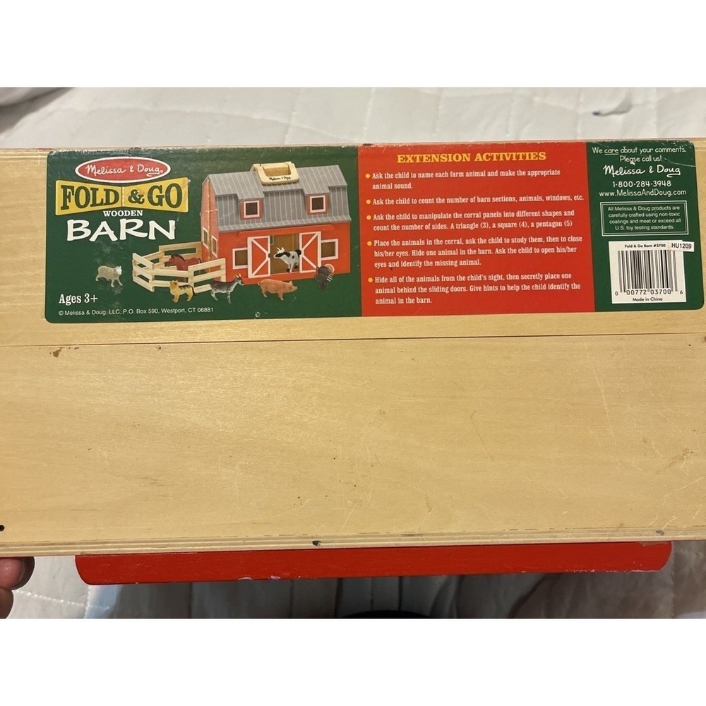 Melissa & Doug (3700) Fold and Go 2 Stories Wooden Barn 13.5 L X 10.5 H X 7.5 W - Picture 13 of 13